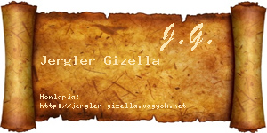 Jergler Gizella névjegykártya